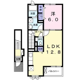 フォルシュⅡB【2階】の間取り