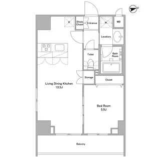 アスール北上野【7階】の間取り