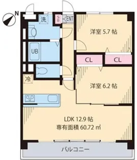 EVER GREEN【202号室】の間取り