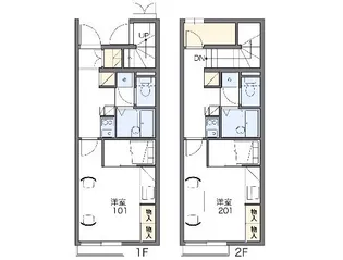 レオパレスGlanz本郷【204号室】の間取り