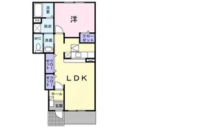 ベーシック スクエアN【1階】の間取り