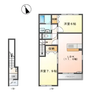 ブリランテ・ノール【2階】の間取り