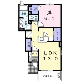 ピーハート【1階】の間取り