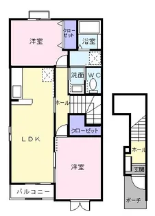 クレア フォー シーズンズA【2階】の間取り