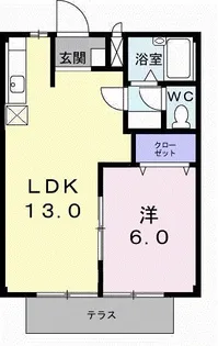 ドルフィン№1【1階】の間取り