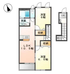メゾン・ド・カルミア【2階】の間取り