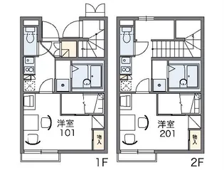 レオパレスセードル【104号室】の間取り