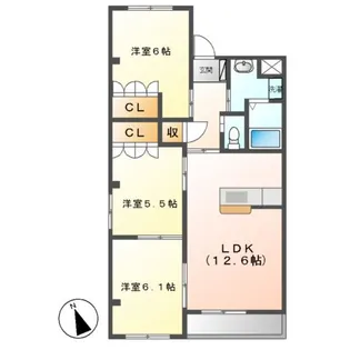 アラ・モード【2階】の間取り