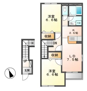グレイスビラ・桜島【2階】の間取り