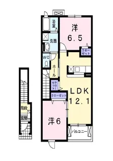 シェーネ・パラッツオB【2階】の間取り