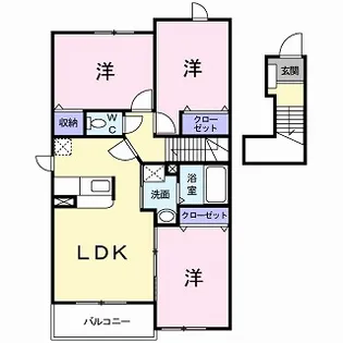 ペイサージュ【2階】の間取り