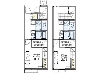 レオパレススピカ【204号室】の間取り