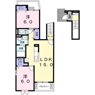 イースクエアⅡ【2階】の間取り