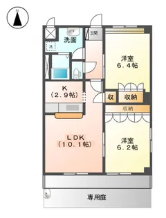 ロイヤル ラ ファミーユB棟【1階】の間取り