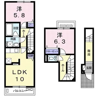 ルミナスA【2階】の間取り