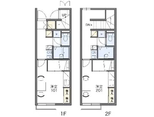 レオパレスかわごえ 弐【103号室】の間取り