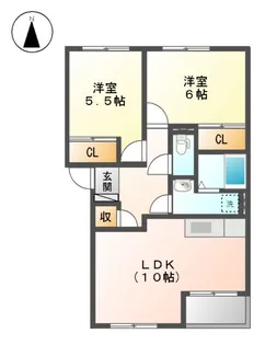 ピュアフォレスト【1階】の間取り