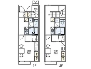 レオパレスウエオレットキンセイ【107号室】の間取り