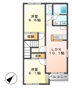 スカイハイツキララ【2階】の間取り