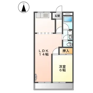 レジデンス道伯B棟【2階】の間取り