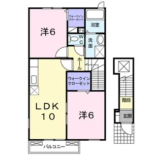 フラン・ソフィア B【2階】の間取り