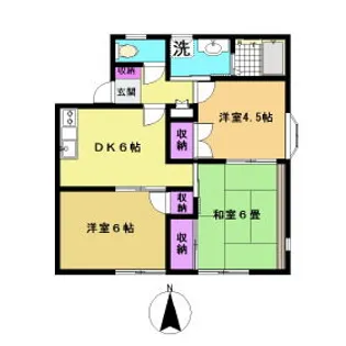 ハウス平塚【101号室】の間取り