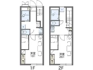 レオパレスVILLAGE【111号室】の間取り