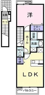 ブリリアント寺家【2階】の間取り