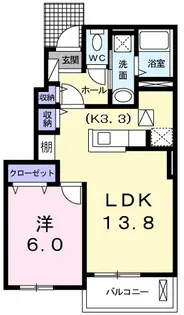 グラッチェ【1階】の間取り