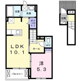 コートハウス安塚【2階】の間取り