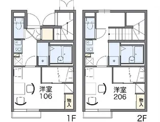 レオパレスSailinGⅢ【110号室】の間取り