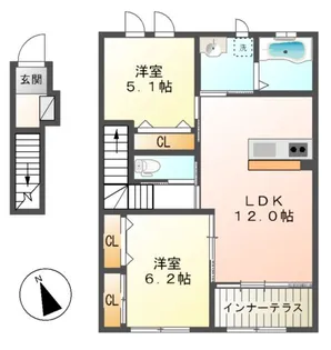 サザンアーブル【2階】の間取り