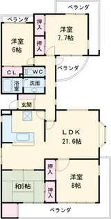 パルナス岳見町【2階】の間取り