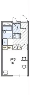 レオパレスメルベーユⅢ【103号室】の間取り