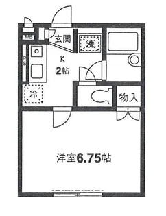ハイツ ヤマカA棟【1階】の間取り