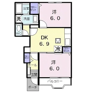 クラール K【1階】の間取り