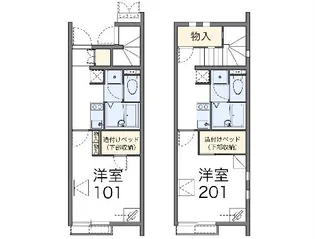 レオネクストみつるぎ【103号室】の間取り