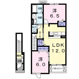 パルテ・カナーレⅢ【202号室】の間取り