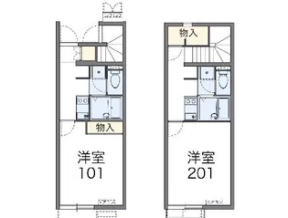 レオネクストTsukimi【104号室】の間取り