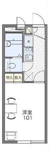レオパレスエスペランサD【105号室】の間取り