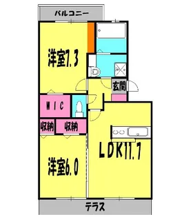 ウィンクルムⅡ【1階】の間取り
