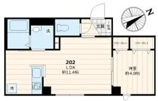 ラ・ルーチェ千寿【2階】の間取り