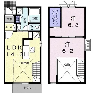 プラシード・コッティ【1階】の間取り