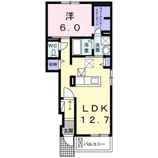 メルヴェイユ B【1階】の間取り