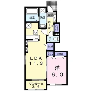 セリシール古ヶ崎【1階】の間取り