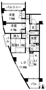 パークホームズ覚王山 SOUTH【3階】の間取り