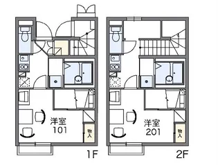 レオパレスMOON AXIS【202号室】の間取り