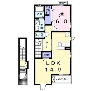 エイコー【2階】の間取り