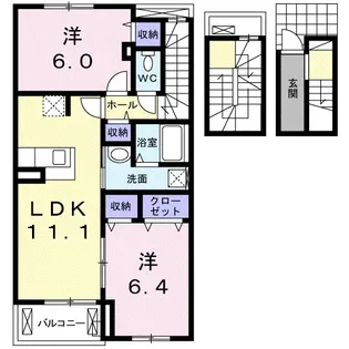 カーサF【3階】の間取り