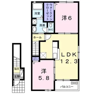 アムノスⅤ【2階】の間取り